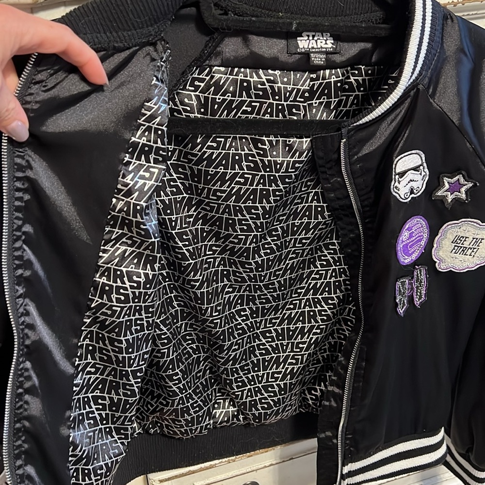 Girl’s Star Wars Spring Fall Lightweight Jacket Disney - Picture 4 of 6